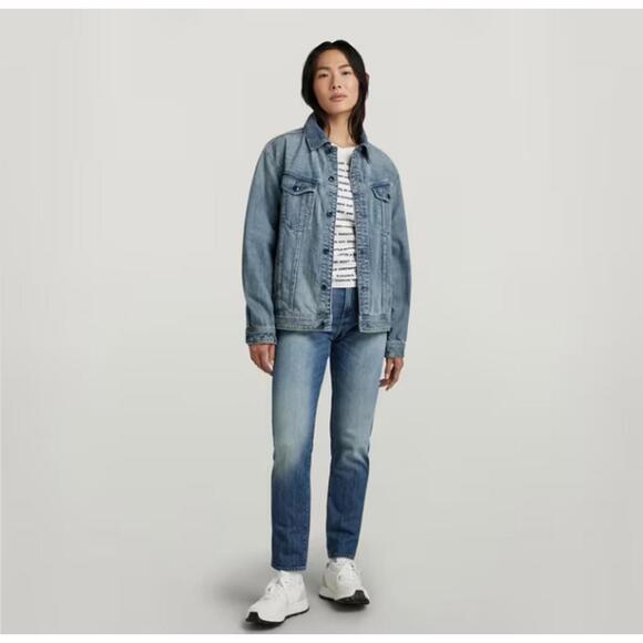 NWT G-Star RAW Women’s Oversized Western Denim Jacket Sun Faded Blue Size Small - Picture 10 of 10